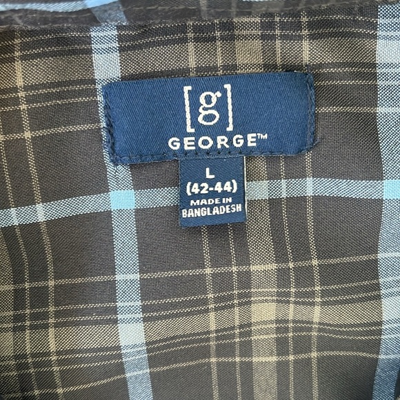 George L blue and gray men’s button up - Picture 2 of 2